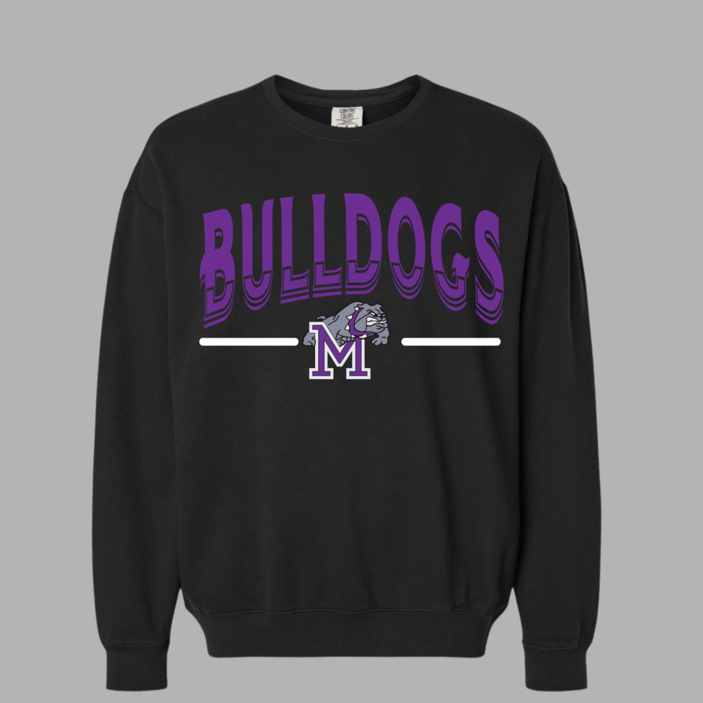 Milan Bulldogs Black Crewneck Sweatshirt