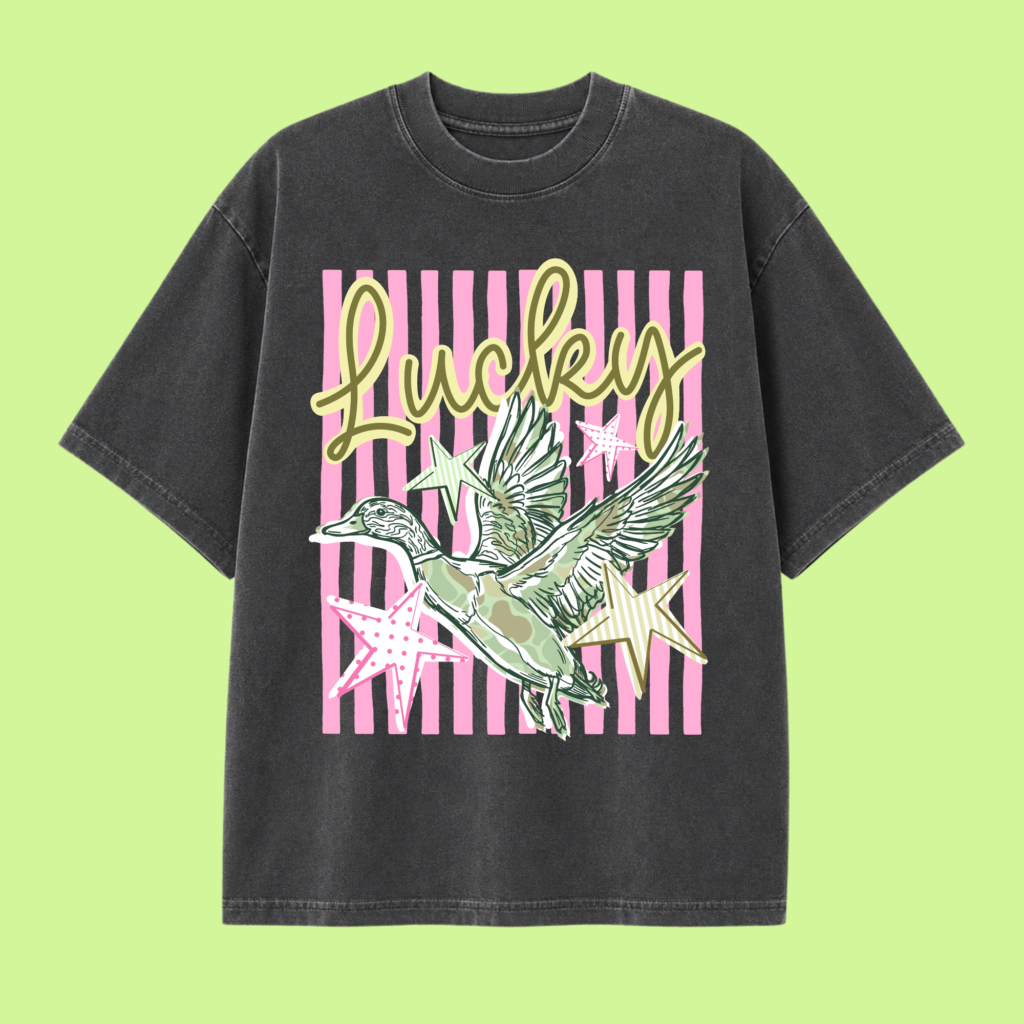 Oversized Shaka Graphic LUCKY DUCK