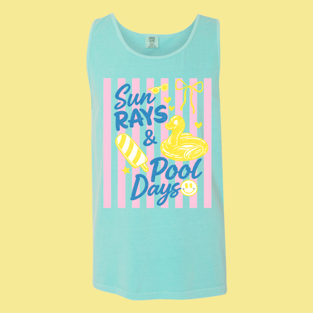 Comfort Colors Tank Pool Days