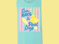 Comfort Colors Tank Pool Days