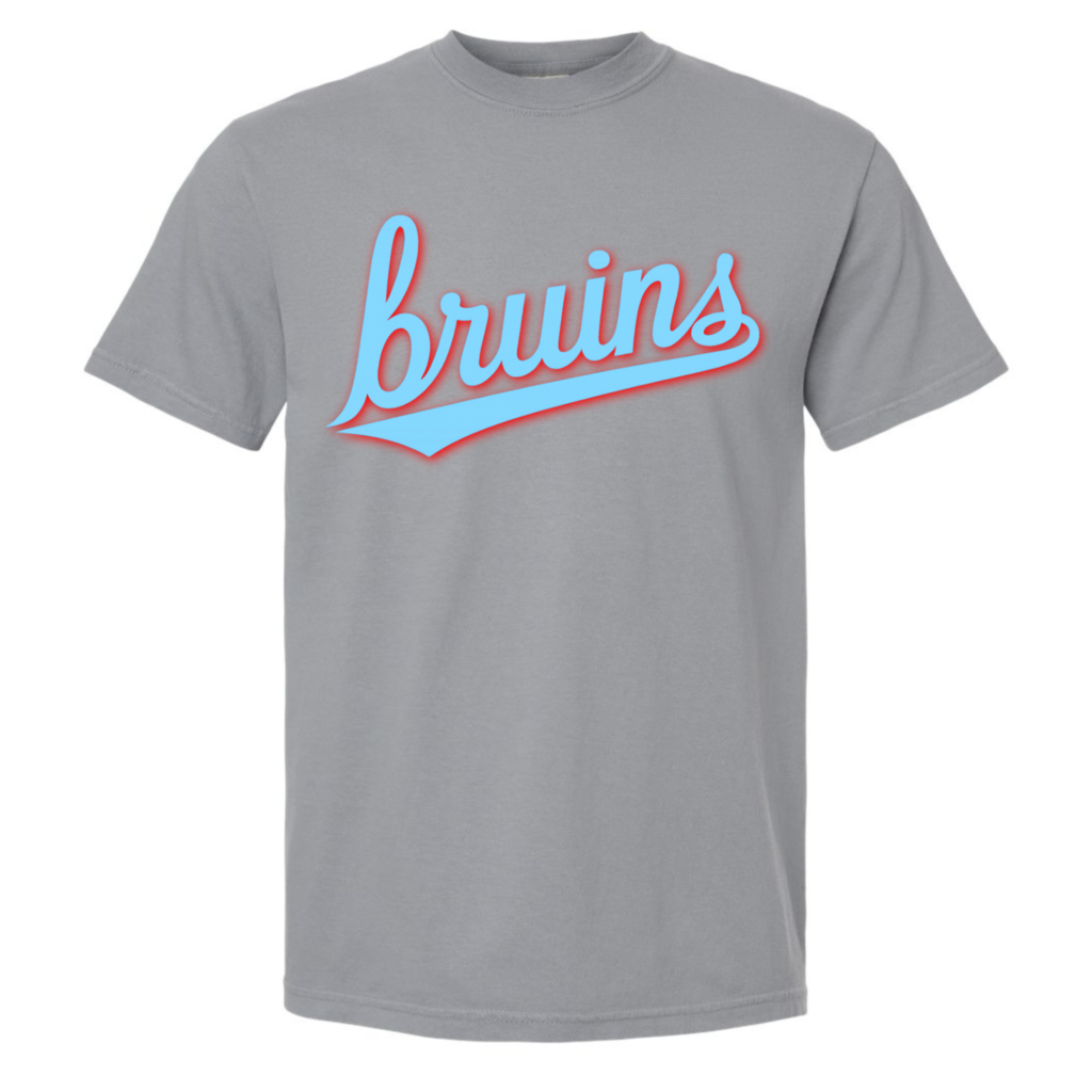 Bruins Script Tee Grey Comfort Colors