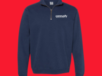 COMFORT COLORS QUARTER ZIP-EMBROIDERED LOGO