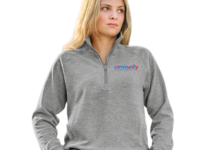 Women's Electric Fleece Quarter-Zip Sweatshirt PRINTED LOGO