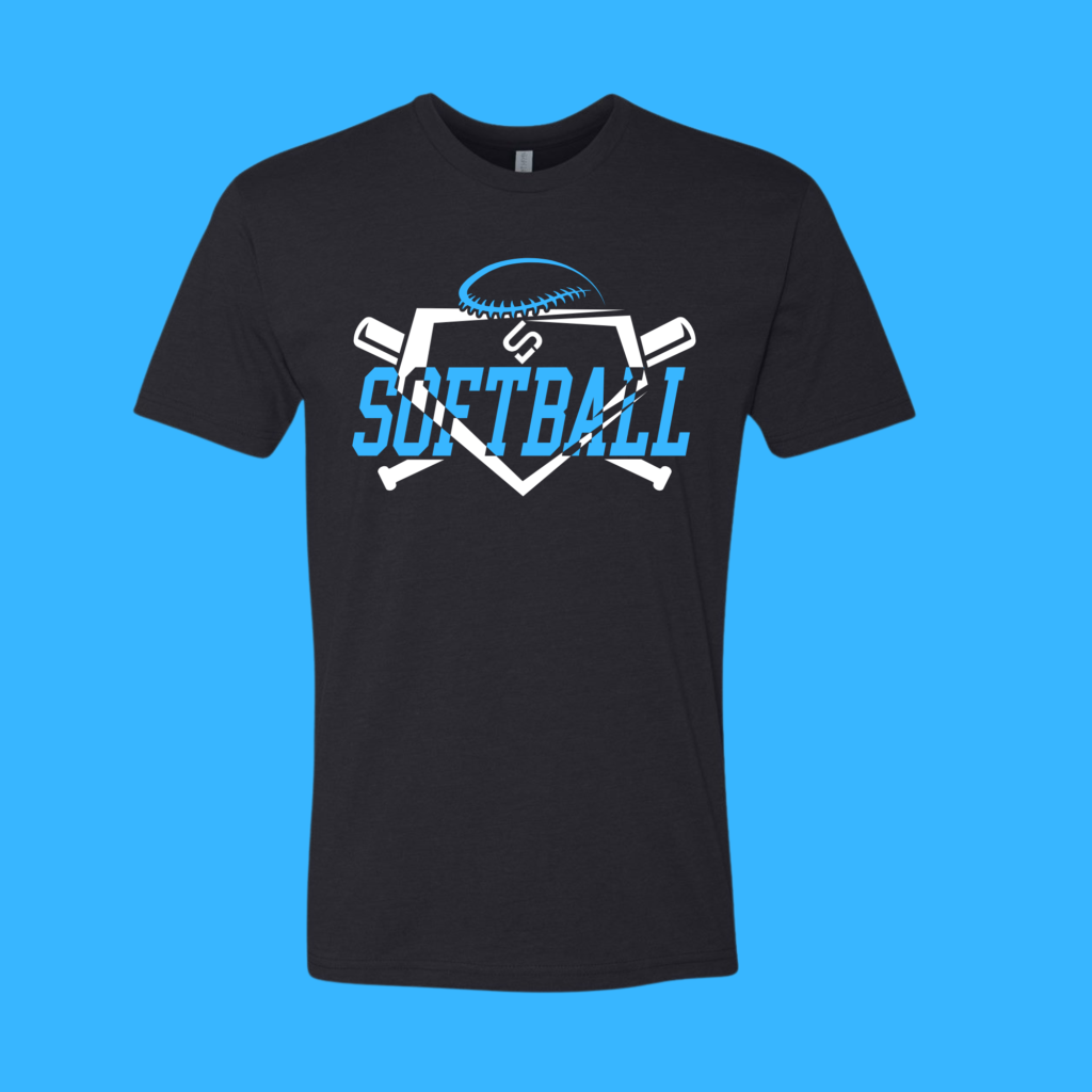 SWINGCHECK SOFTBALL BLACK TEE