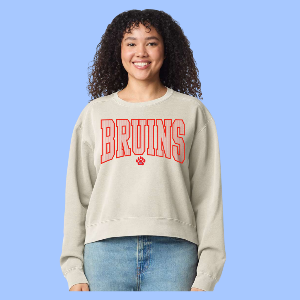Comfort Colors Cropped Crewneck Stripe Bruins