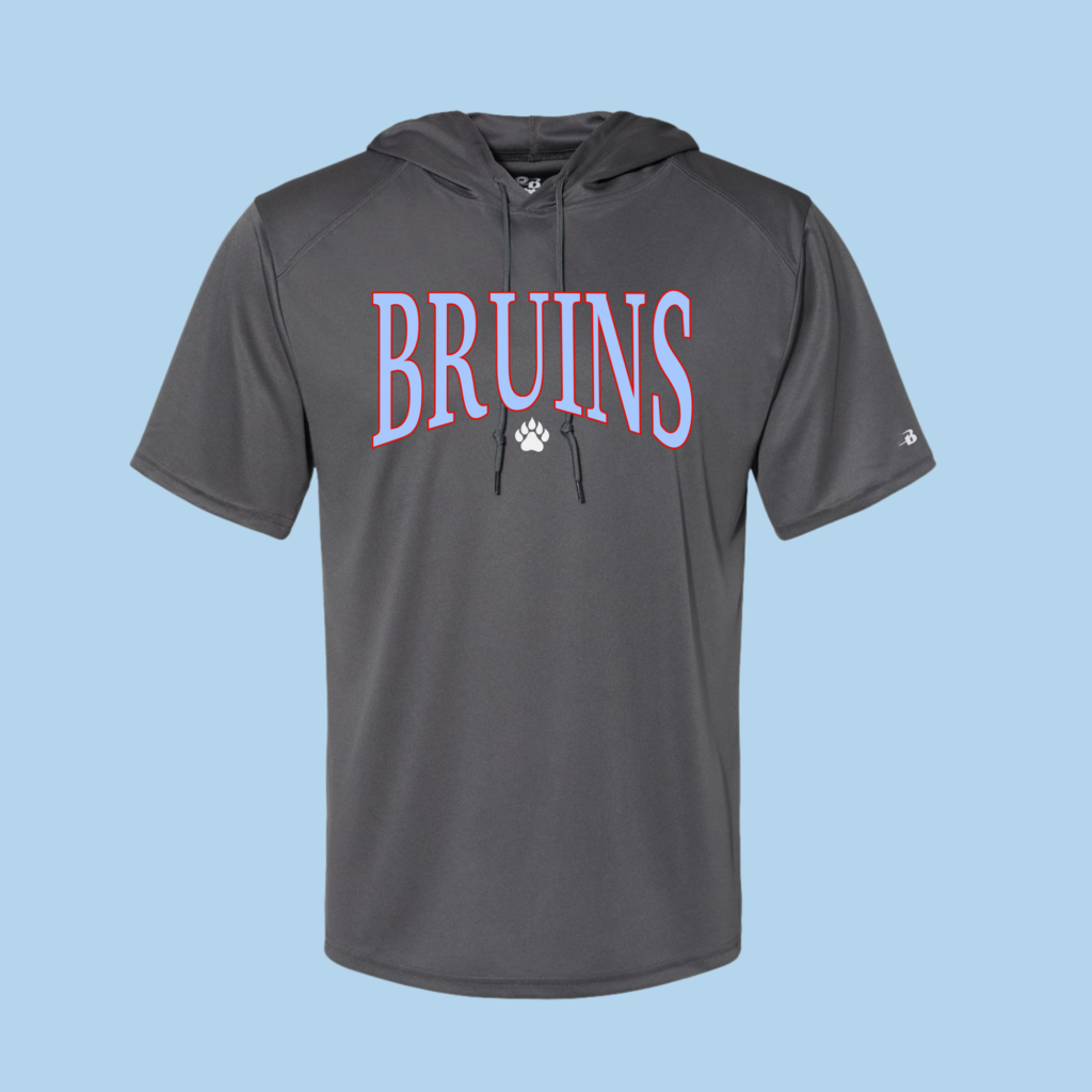 USJ BRUINS LONG SLEEVE Grey "SHOODIE" Short Sleeve
