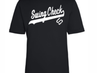 Swingcheck Baseball Black Script Drifit Tee