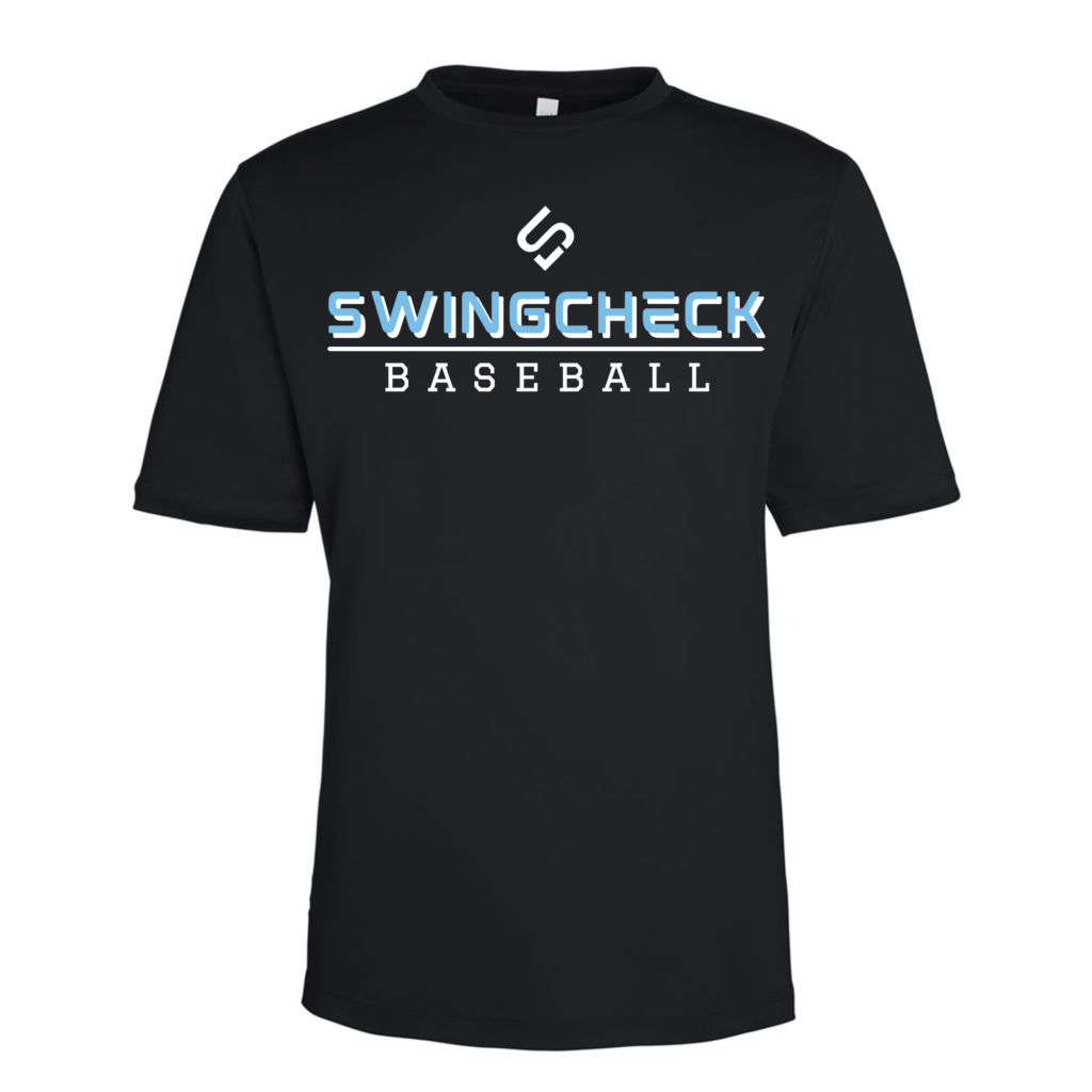Swingcheck Baseball Black Drifit Tee