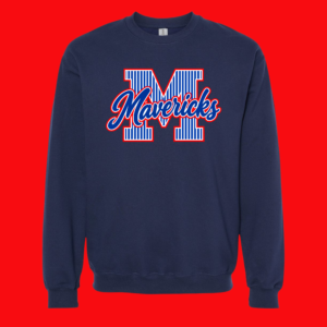 MAVERICKS STRIPE CREWNECK NAVY